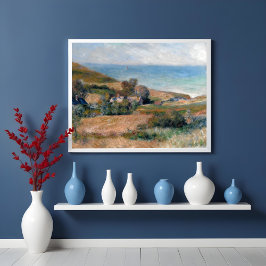 Uitzicht van de Seacoast nabij Wargemont in Norman Poster