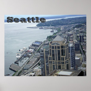Uitzicht van de seattle poster