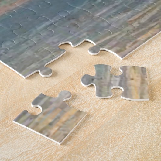 Uitzicht van de Seine bij Sunset Monet Fine Art Legpuzzel (Zijkant)