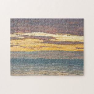 Uitzicht van de Seine bij Sunset Monet Fine Art Legpuzzel