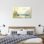 Uitzicht van de Seine, Parijs (olie op het canvas) Canvas Afdruk (Insitu (Slaapkamer))