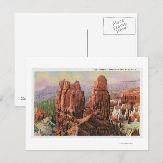 Uitzicht van de Sentinels Briefkaart (Voorkant / Achterkant)