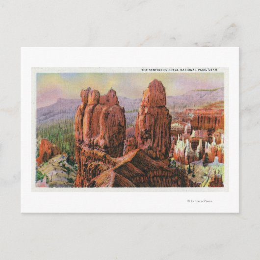 Uitzicht van de Sentinels Briefkaart (Voorkant)