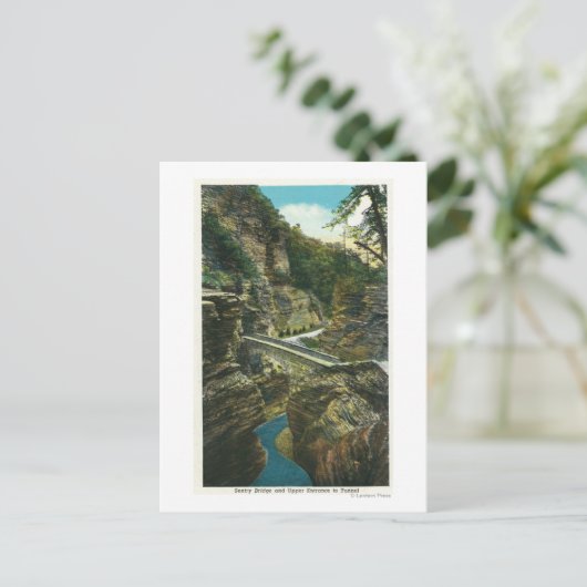 Uitzicht van de Sentry Bridge & Upper Tunnel Briefkaart (Staand voorkant)