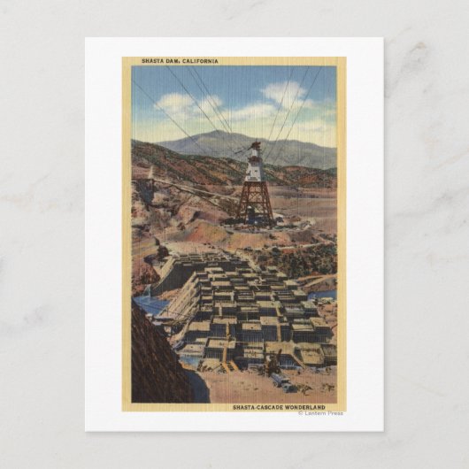 Uitzicht van de Shasta-dam Briefkaart (Voorkant)