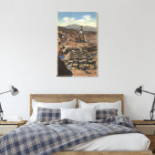 Uitzicht van de Shasta-dam Canvas Afdruk (Insitu (Slaapkamer))