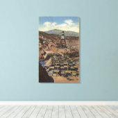 Uitzicht van de Shasta-dam Canvas Afdruk (Insitu (Houten vloer))