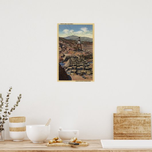 Uitzicht van de Shasta-dam Poster (Keuken)