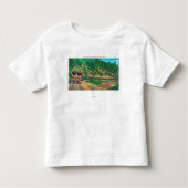 Uitzicht van de Shasta TrainCow Creek Canyon, OF Kinder Shirts (Voorkant)