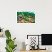 Uitzicht van de Shasta TrainCow Creek Canyon, OF Poster (Thuiskantoor)