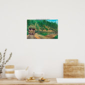Uitzicht van de Shasta TrainCow Creek Canyon, OF Poster (Keuken)