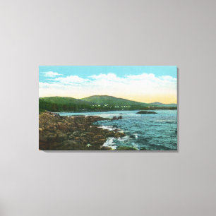 Uitzicht van de Shore nabij Camden Harbour Canvas Afdruk