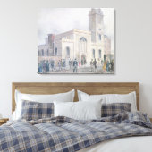 Uitzicht van de Sint-Bartholomeuskerk Canvas Afdruk (Insitu (Slaapkamer))