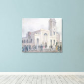 Uitzicht van de Sint-Bartholomeuskerk Canvas Afdruk (Insitu (Houten vloer))