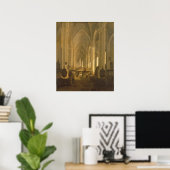 Uitzicht van de Sint-Janskerk in Hamburg Poster (Thuiskantoor)