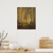 Uitzicht van de Sint-Janskerk in Hamburg Poster (Keuken)