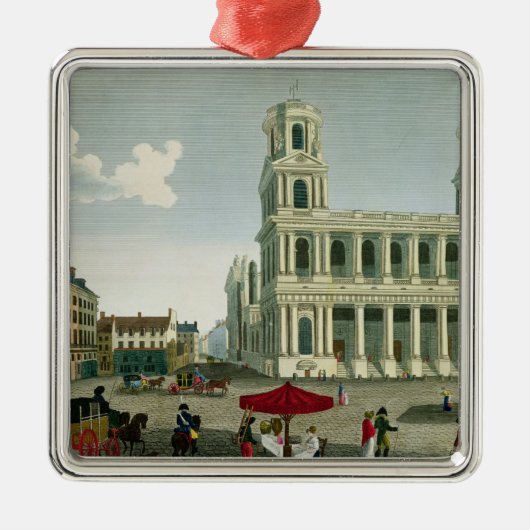 Uitzicht van de Sint-Sulpice-kerk Metalen Ornament (Voorkant)