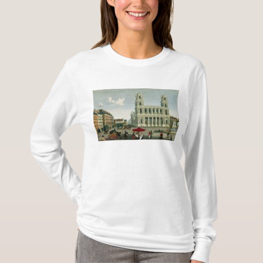 Uitzicht van de Sint-Sulpice-kerk T-shirt (Voorkant)
