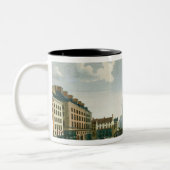 Uitzicht van de Sint-Sulpice-kerk Tweekleurige Koffiemok (Links)