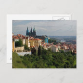 Uitzicht van de Sint-Vituskathedraal, Praag, Tsjec Briefkaart (Voorkant / Achterkant)