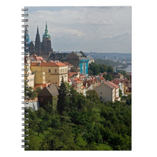 Uitzicht van de Sint-Vituskathedraal, Praag, Tsjec Notitieboek