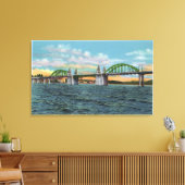 Uitzicht van de Siuslaw River Bridge Canvas Afdruk (Insitu (Woonkamer))