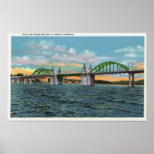 Uitzicht van de Siuslaw River Bridge Poster