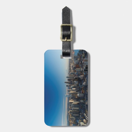 Uitzicht van de skyline van de stad Seattle Bagagelabel (Voorkant verticaal)