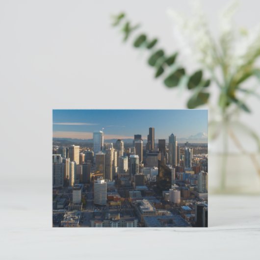 Uitzicht van de skyline van de stad Seattle Briefkaart (Staand voorkant)
