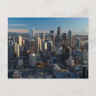 Uitzicht van de skyline van de stad Seattle Briefkaart