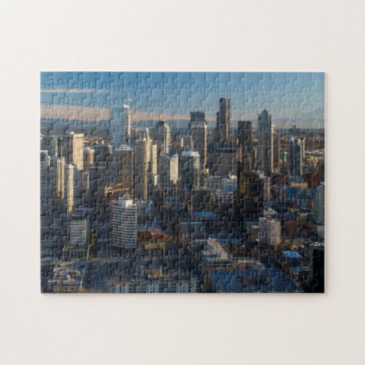 Uitzicht van de skyline van de stad Seattle Legpuzzel (Horizontaal)