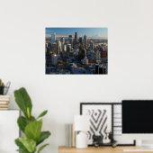 Uitzicht van de skyline van de stad Seattle Poster (Thuiskantoor)