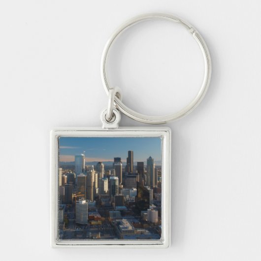 Uitzicht van de skyline van de stad Seattle Sleutelhanger (Voorkant)