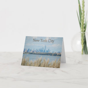 Uitzicht van de skyline van New York vanaf Meadow  Bedankkaart
