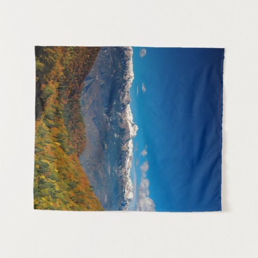 Uitzicht van de sluipende herfst op de berg Trigla Wandkleed (Voorkant (horizontaal))