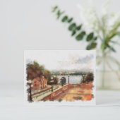 Uitzicht van de sluizen Ottawa uit Chateau Laurier Briefkaart (Staand voorkant)