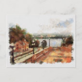 Uitzicht van de sluizen Ottawa uit Chateau Laurier Briefkaart (Voorkant)