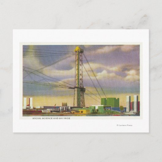 Uitzicht van de Social Science and Sky Ride Briefkaart (Voorkant)