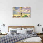 Uitzicht van de Social Science and Sky Ride Canvas Afdruk (Insitu (Slaapkamer))