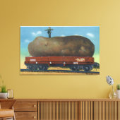 Uitzicht van de soort aardappelen, geteeld in maïs canvas afdruk (Insitu (Woonkamer))