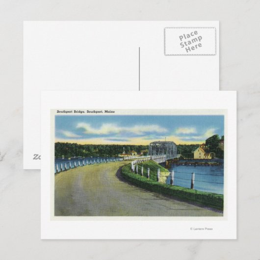 Uitzicht van de Southport-brug Briefkaart (Voorkant / Achterkant)