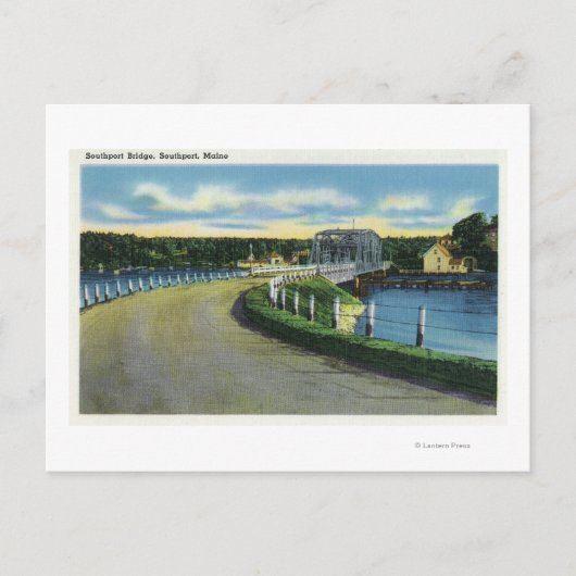 Uitzicht van de Southport-brug Briefkaart (Voorkant)