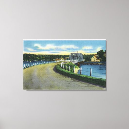 Uitzicht van de Southport-brug Canvas Afdruk (Voorkant)