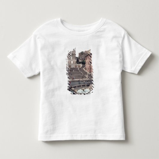 Uitzicht van de Spaanse Stappen of Scalinata Kinder Shirts (Voorkant)
