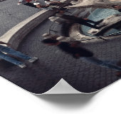 Uitzicht van de Spaanse Stappen of Scalinata Poster (Hoek)