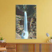 Uitzicht van de spectaculaire Cavern Cascade Canvas Afdruk (Insitu (Woonkamer))