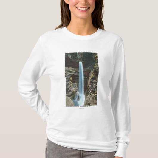 Uitzicht van de spectaculaire Cavern Cascade T-shirt (Voorkant)
