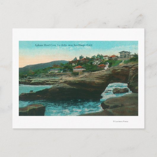 Uitzicht van de Sphinx Head CaveLa Jolla, CA Briefkaart (Voorkant)