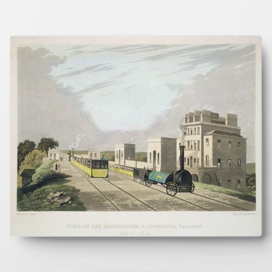 Uitzicht van de spoorweg Manchester en Liverpool, Fotoplaat (Voorkant)
