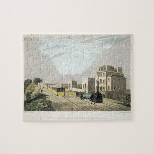 Uitzicht van de spoorweg Manchester en Liverpool, Legpuzzel (Horizontaal)